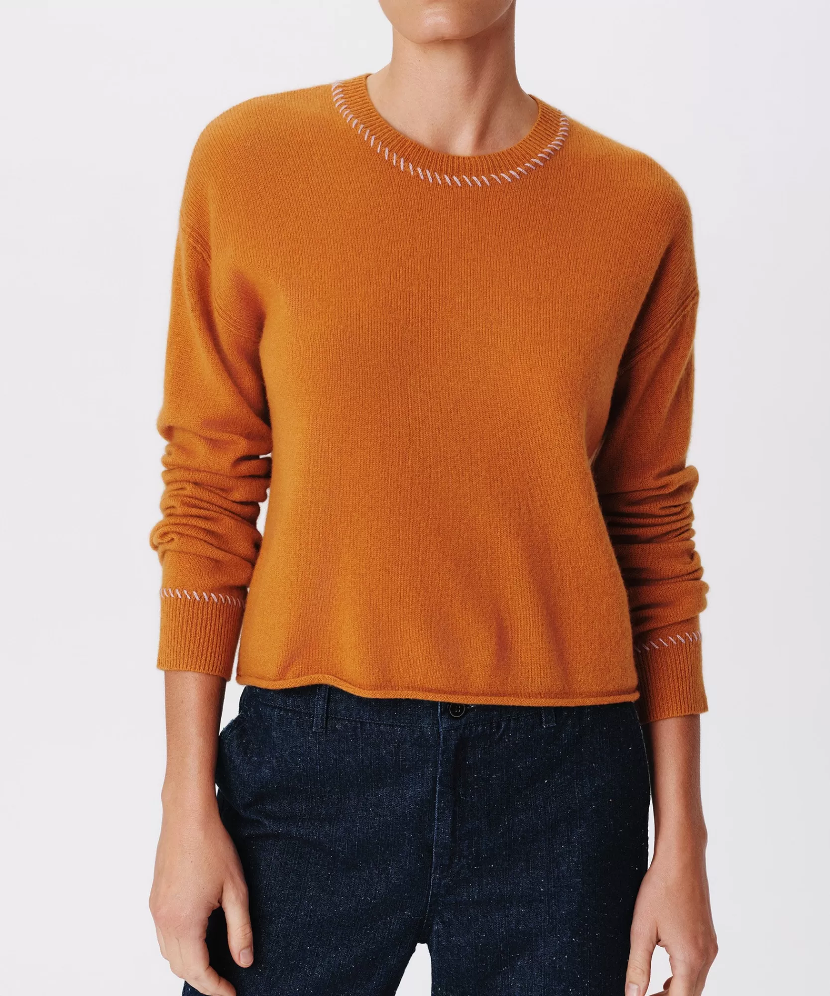 Women ATM Anthony Thomas Melillo Sweats | Sweaters & Cardigans | Cashmere Long Sleeve Pullover -