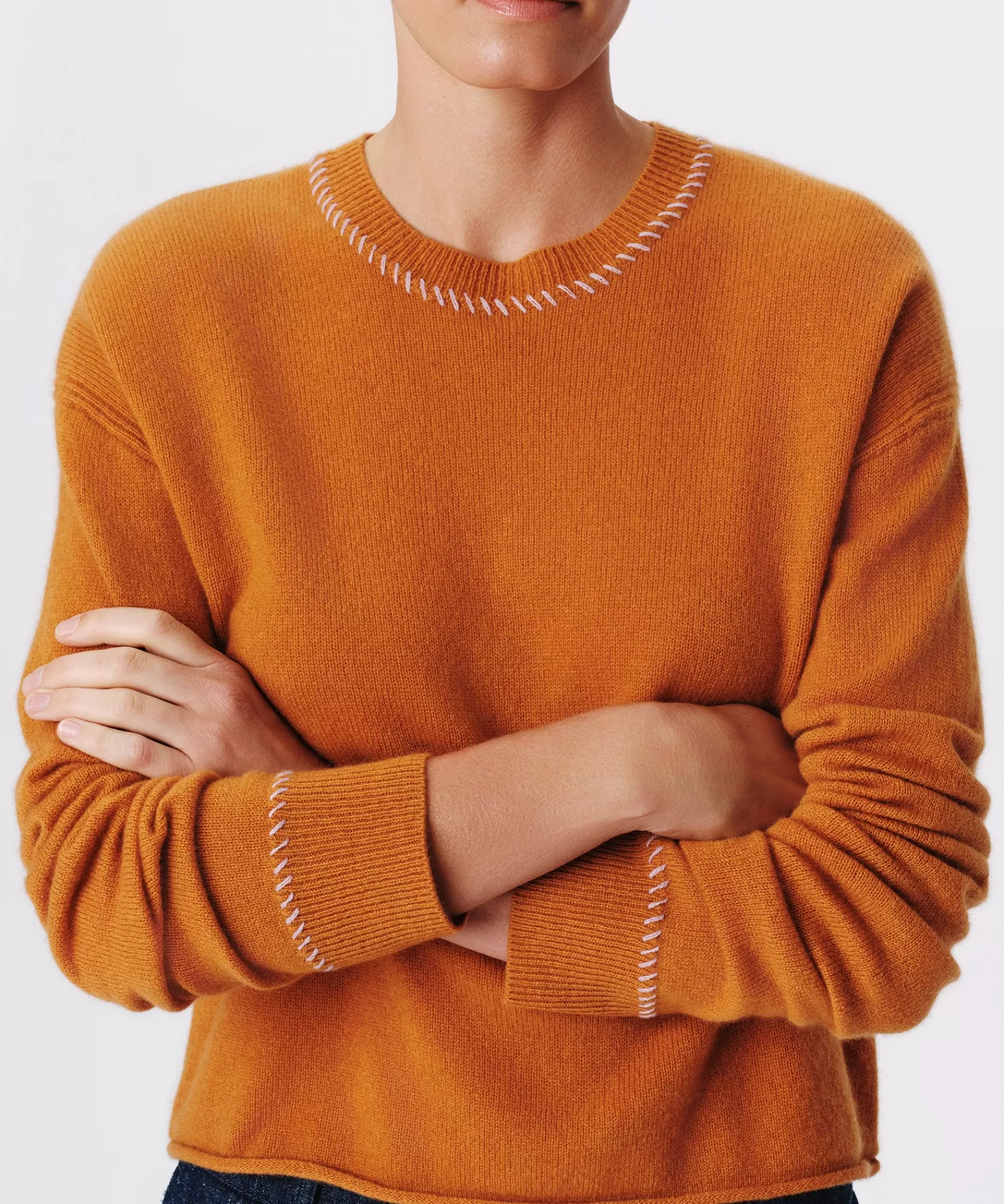 Women ATM Anthony Thomas Melillo Sweats | Sweaters & Cardigans | Cashmere Long Sleeve Pullover -