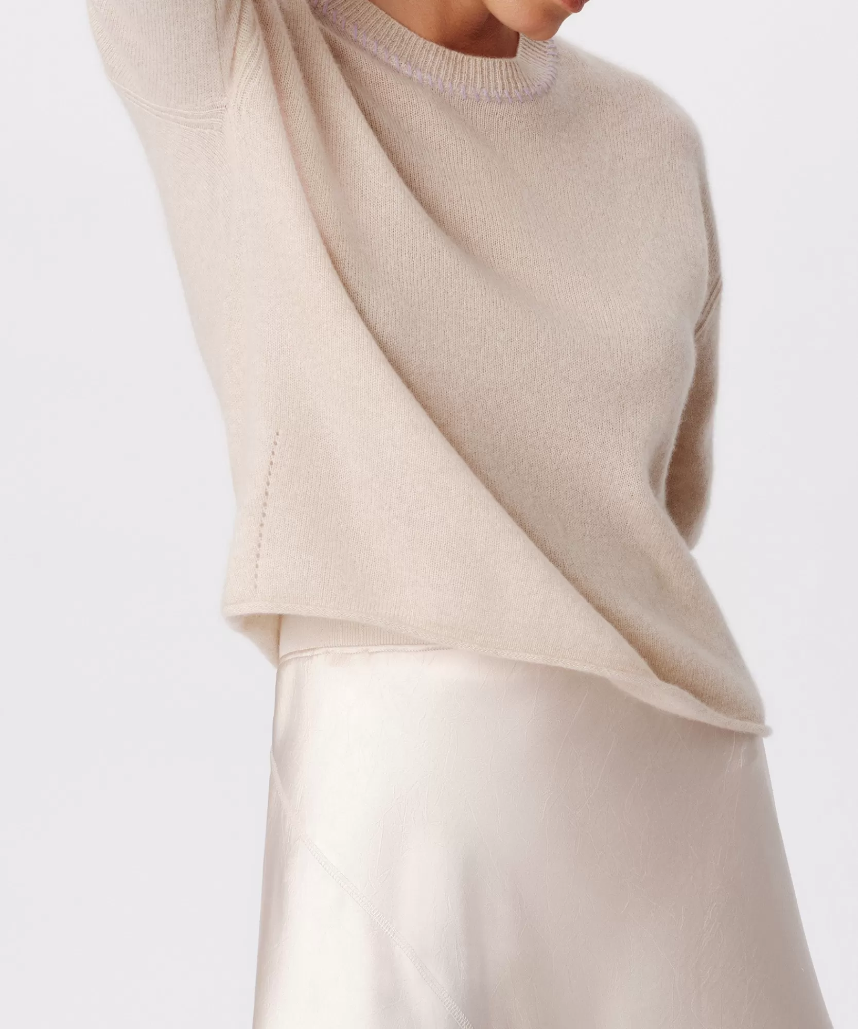 Women ATM Anthony Thomas Melillo Sweats | Sweaters & Cardigans | Cashmere Long Sleeve Pullover -