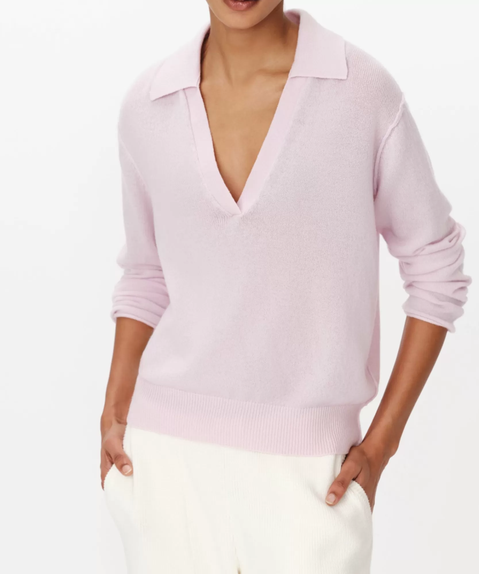 Women ATM Anthony Thomas Melillo Sweats | Sweaters & Cardigans | Cashmere Oversized Polo Sweater -