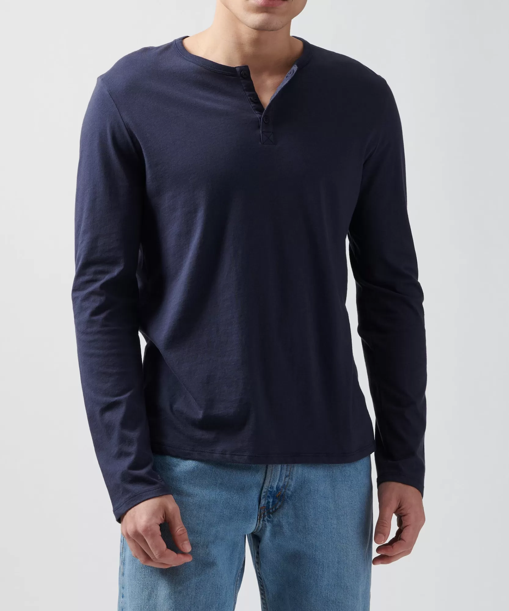 ATM Anthony Thomas Melillo T-Shirts | Classic Jersey Long Sleeve Henley -