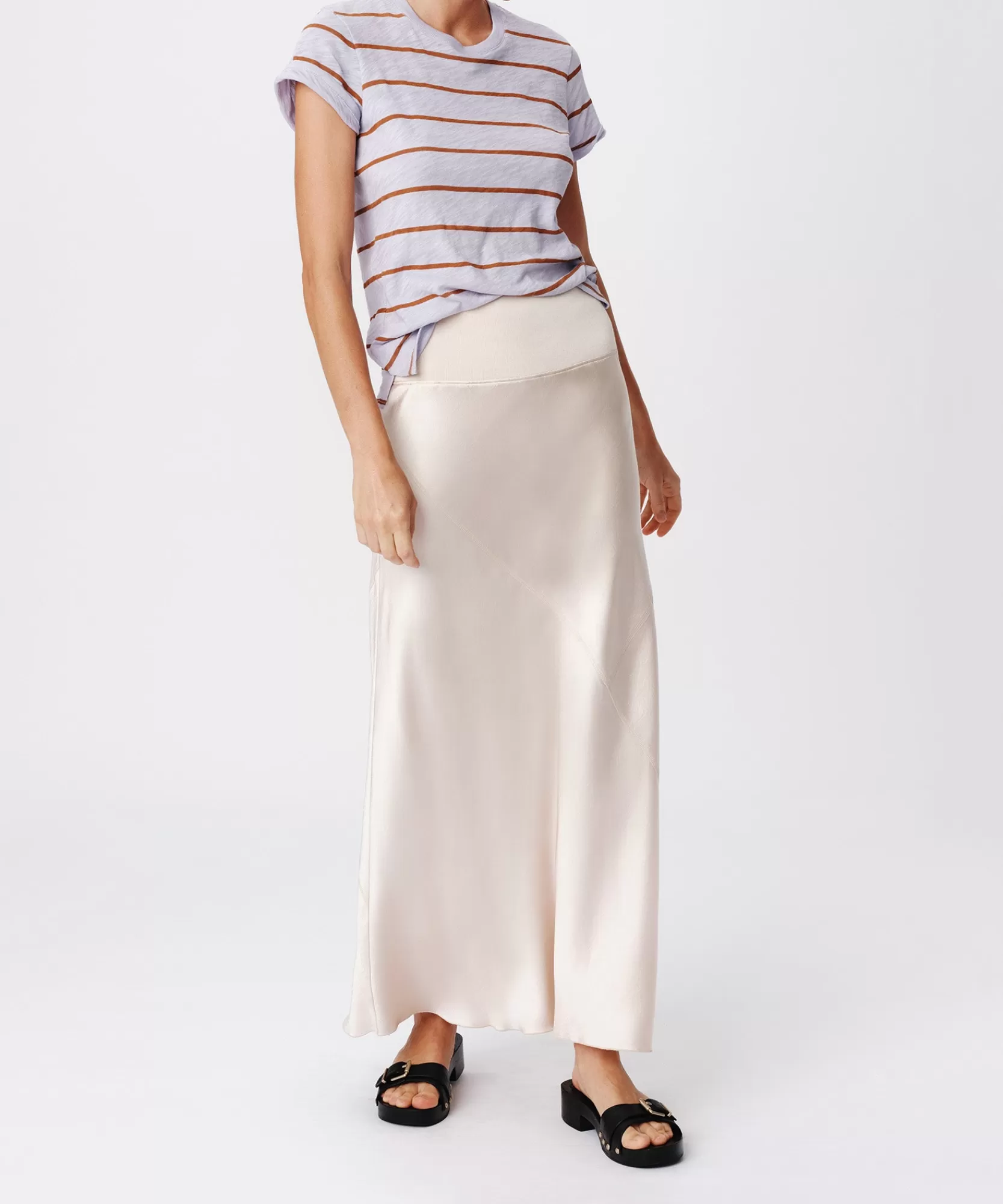 Women ATM Anthony Thomas Melillo Skirts & Shorts | Cracked Satin Bias Maxi Skirt -