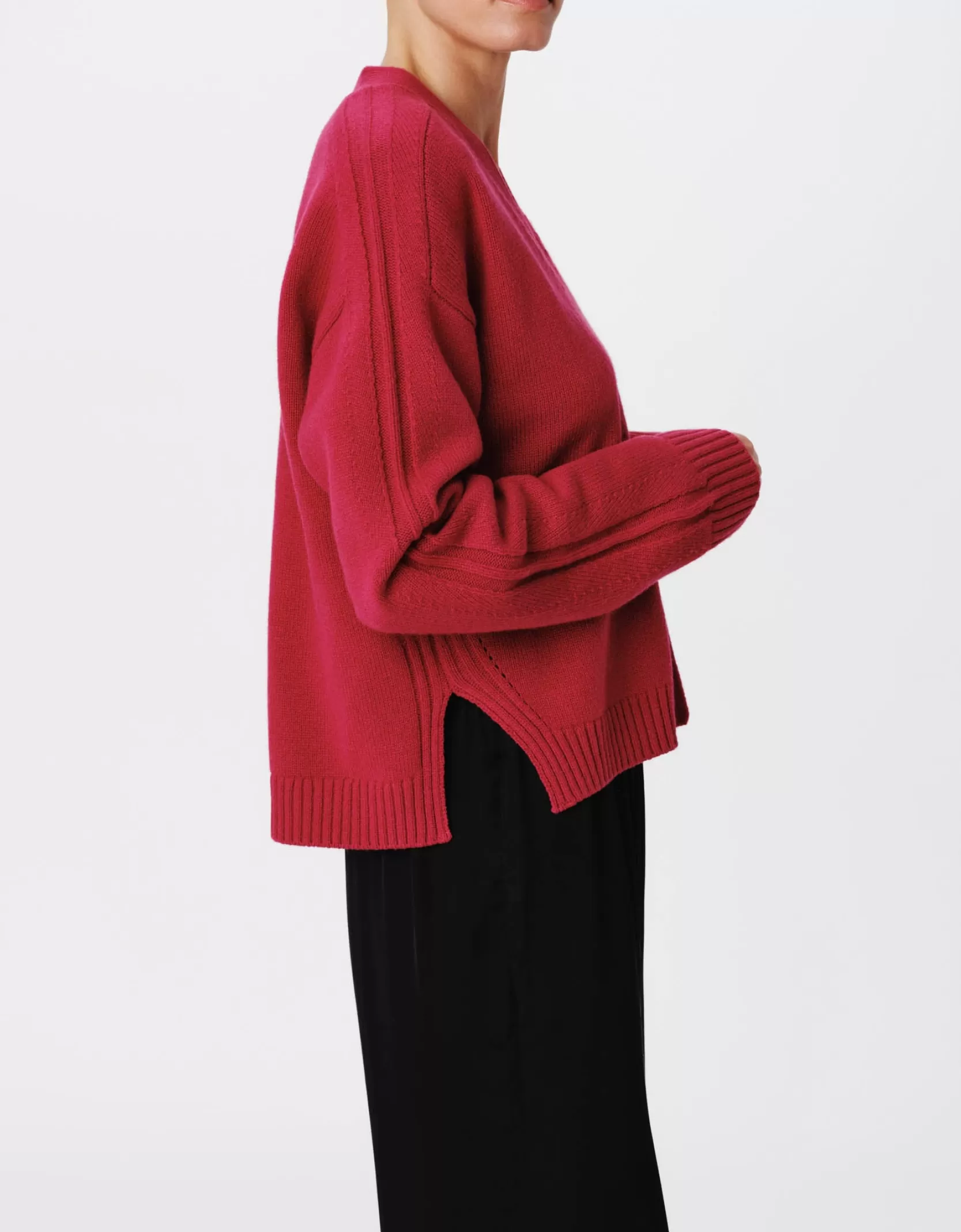 Women ATM Anthony Thomas Melillo Sweats | Sweaters & Cardigans | Merino Wool Blend Long Sleeve Cardigan -