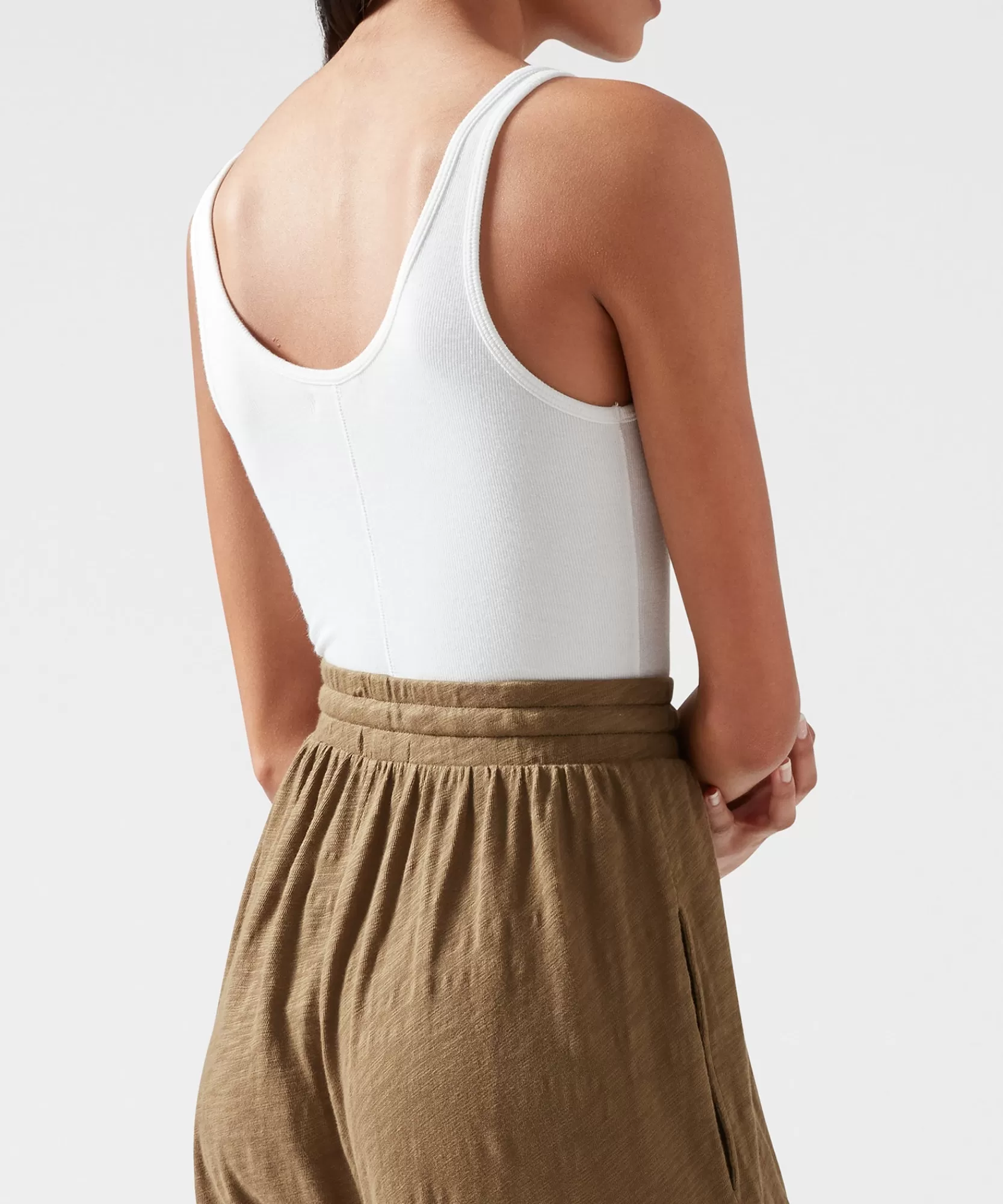 Women ATM Anthony Thomas Melillo Tops & Jersey Shirts | Modal Rib Deep-V Tank Bodysuit -