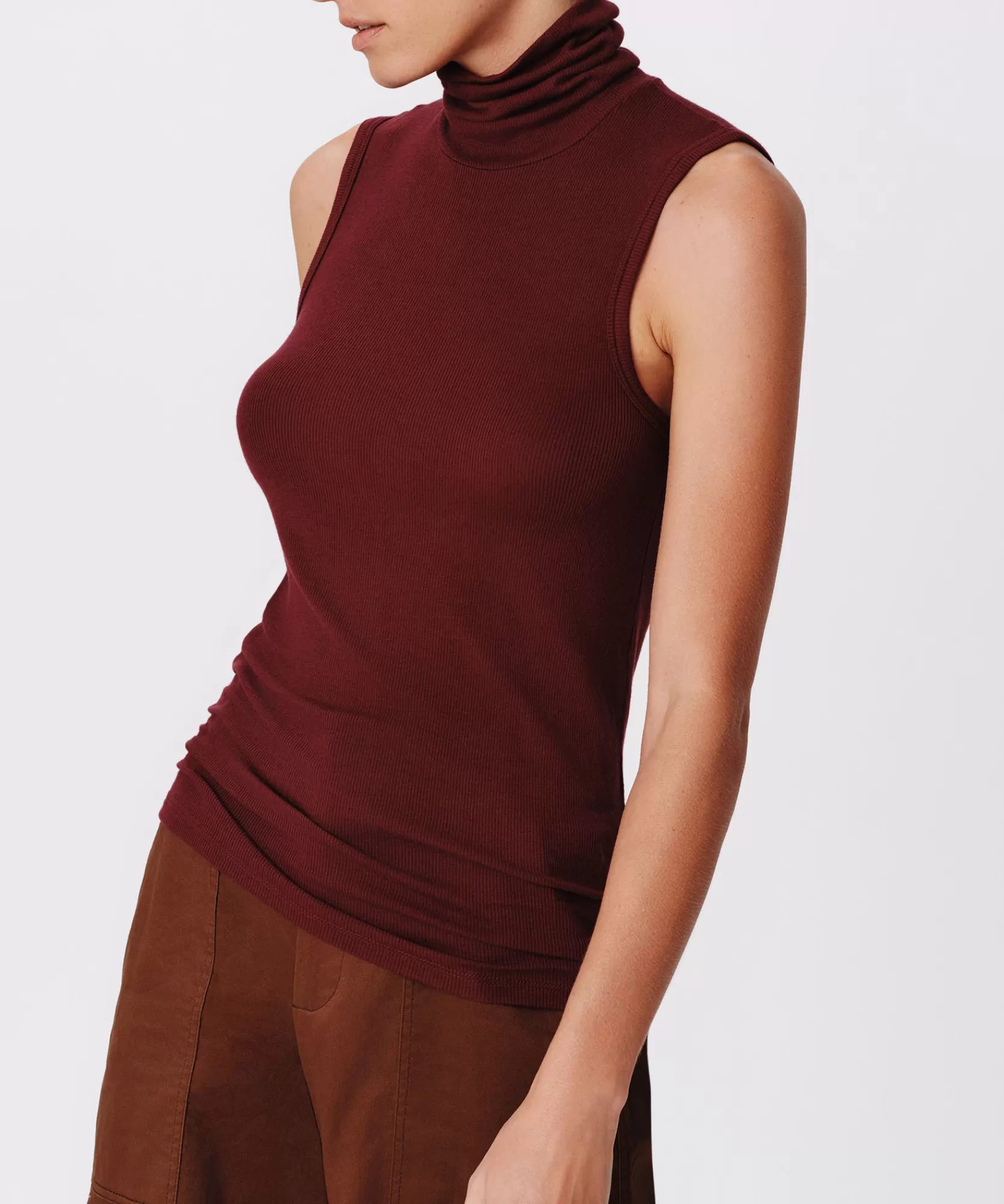 Women ATM Anthony Thomas Melillo Tops & Jersey Shirts | Modal Rib Sleeveless Turtleneck -