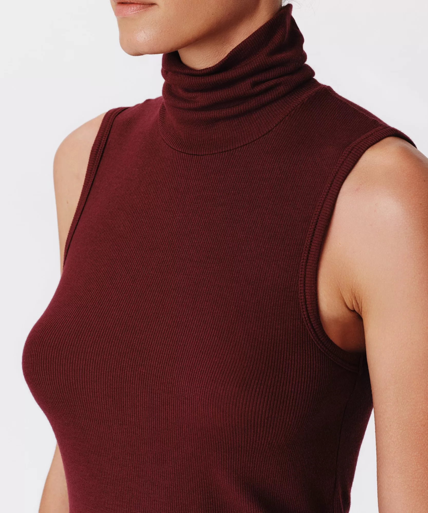 Women ATM Anthony Thomas Melillo Tops & Jersey Shirts | Modal Rib Sleeveless Turtleneck -