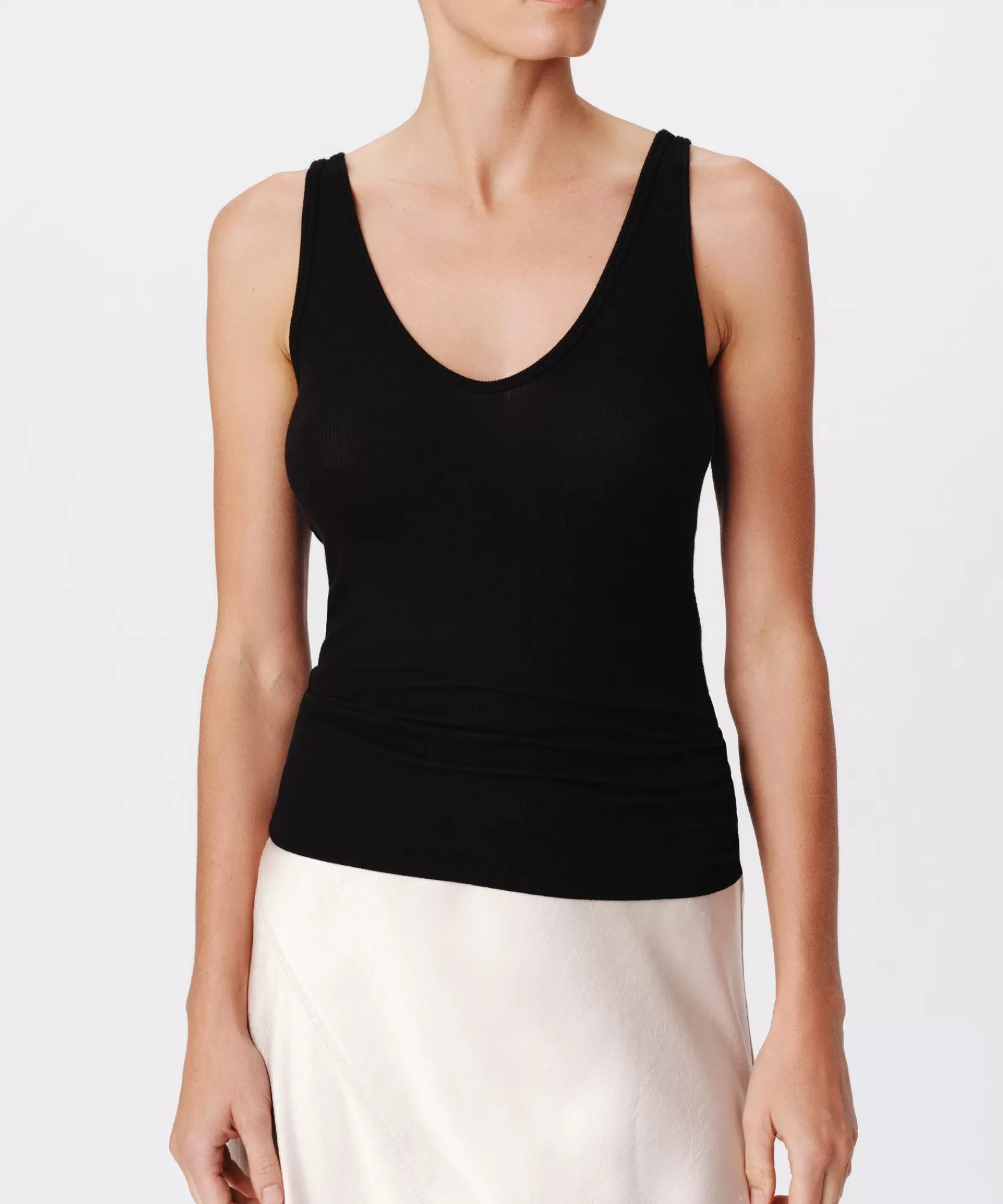 Women ATM Anthony Thomas Melillo Tops & Jersey Shirts | Modal Rib V-Neck Tank -