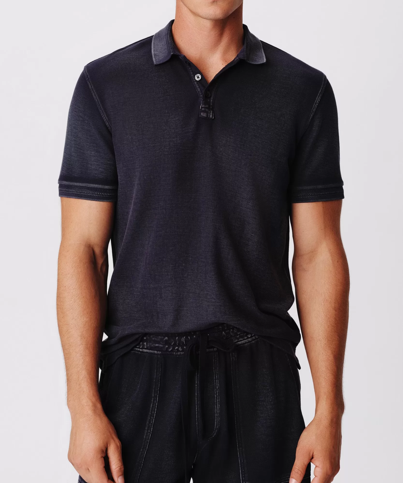 ATM Anthony Thomas Melillo Polo Shirts | Pique With Wash Short Sleeve Polo -