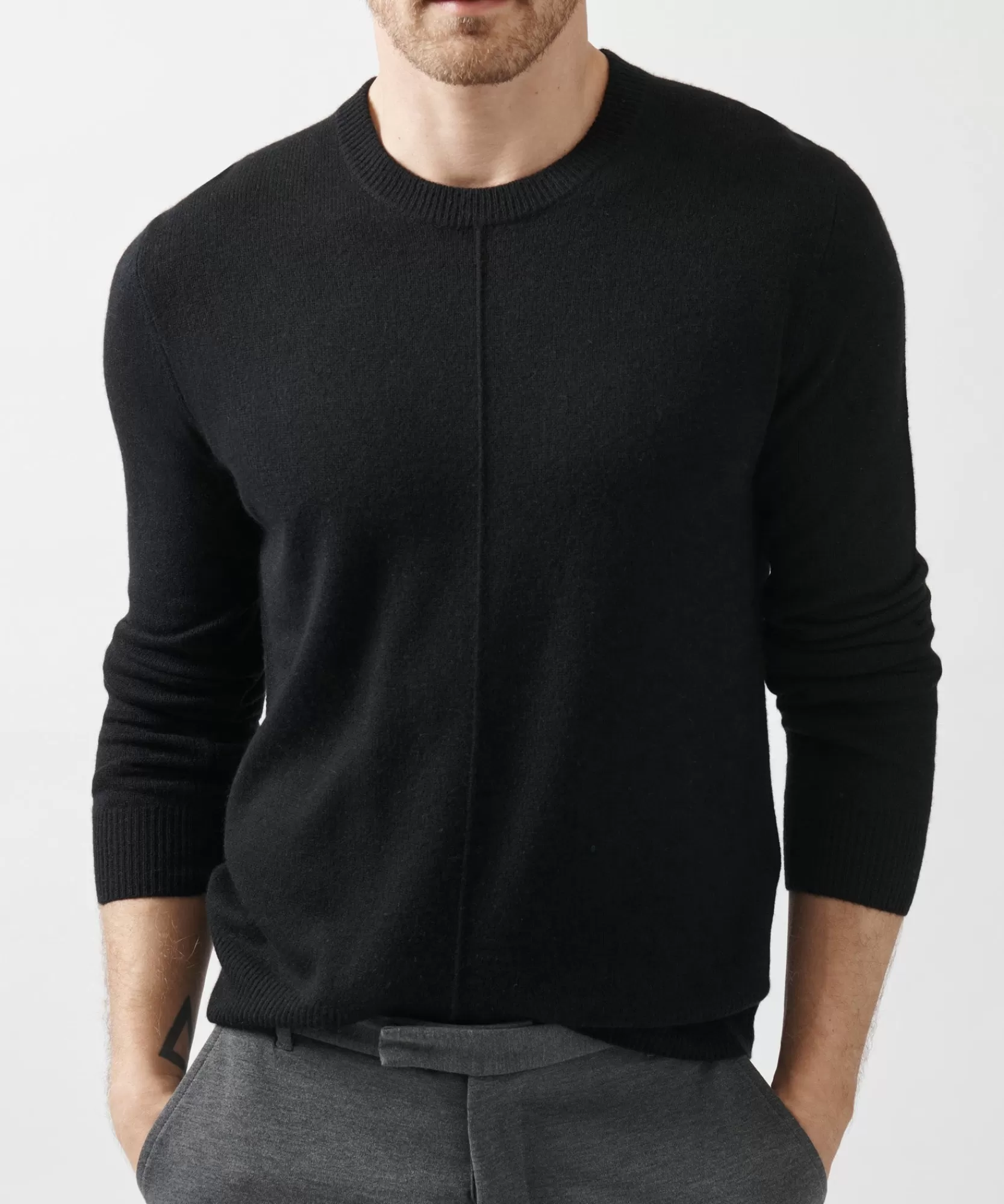 ATM Anthony Thomas Melillo Sweats | Sweaters & Cardigans | Recycled Cashmere Exposed Seam Crew Neck Sweater -