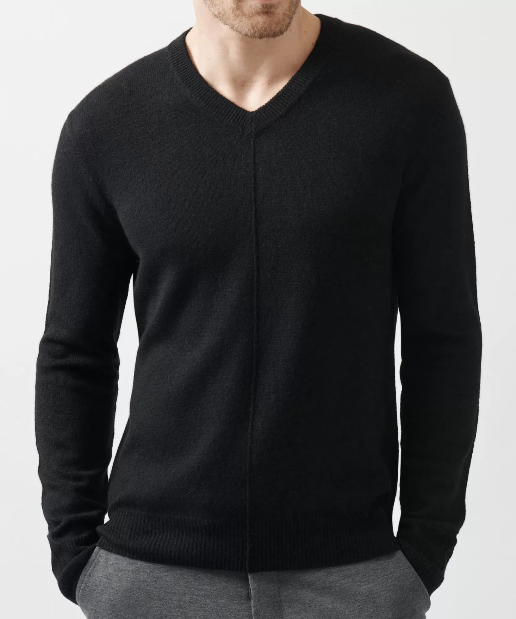 ATM Anthony Thomas Melillo Sweats | Sweaters & Cardigans | Recycled Cashmere Exposed Seam V-Neck Sweater -