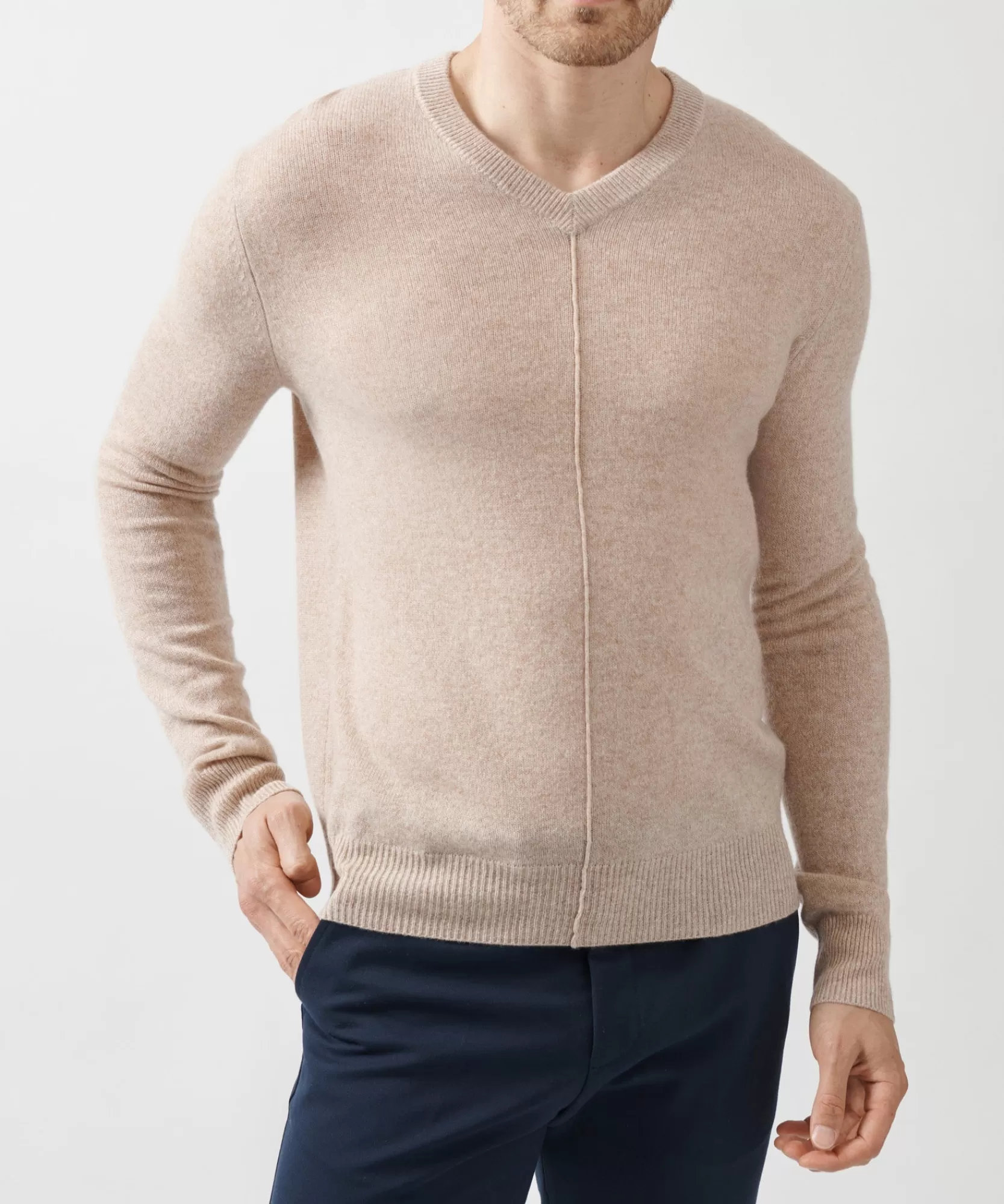 ATM Anthony Thomas Melillo Sweats | Sweaters & Cardigans | Recycled Cashmere Exposed Seam V-Neck Sweater -