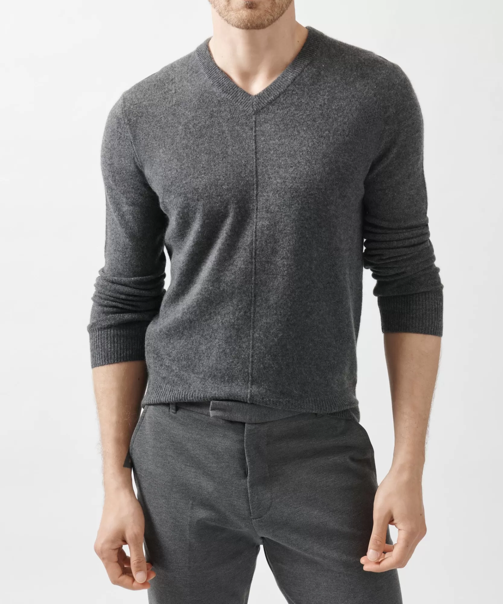 ATM Anthony Thomas Melillo Sweats | Sweaters & Cardigans | Recycled Cashmere Exposed Seam V-Neck Sweater -