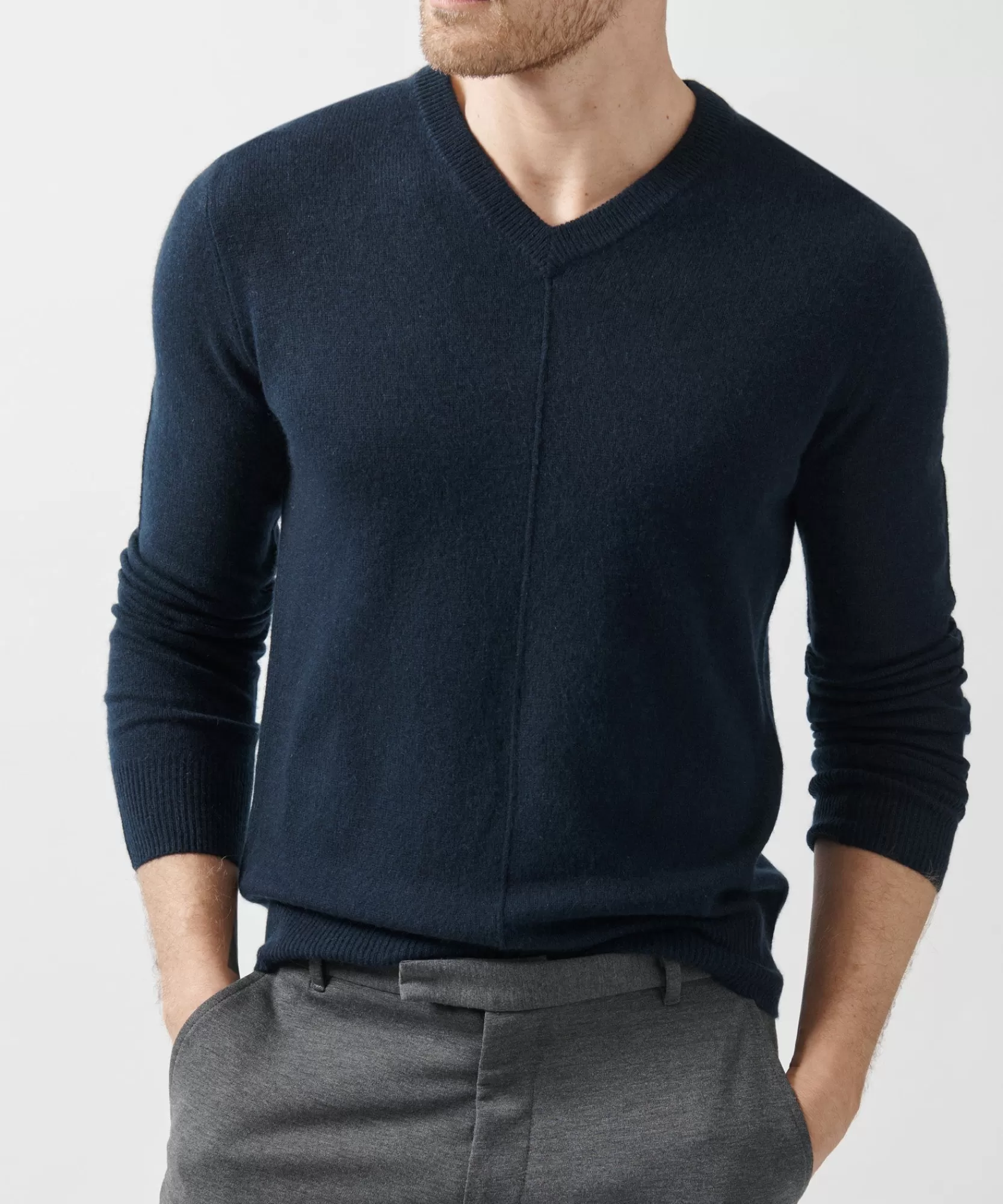 ATM Anthony Thomas Melillo Sweats | Sweaters & Cardigans | Recycled Cashmere Exposed Seam V-Neck Sweater -