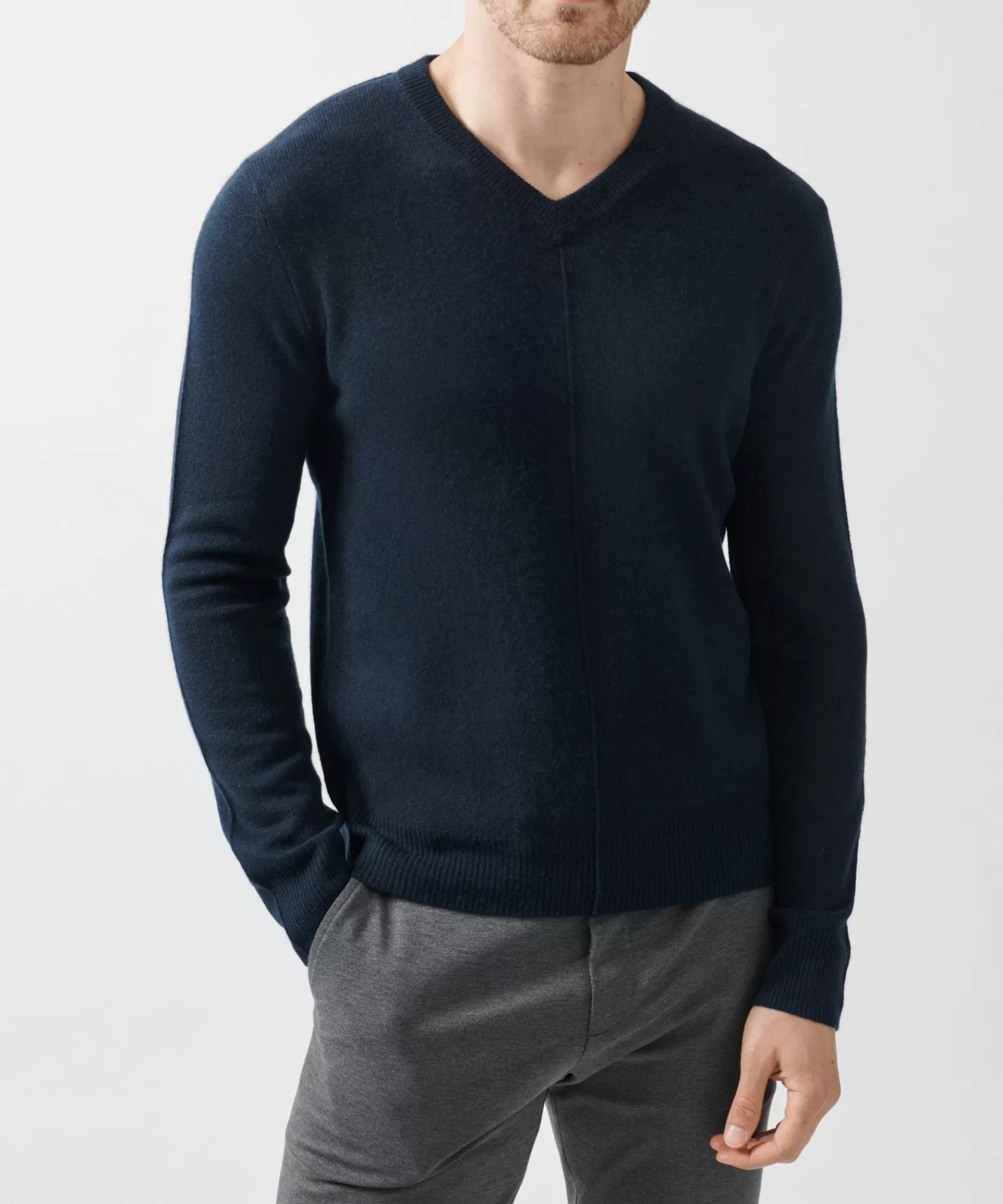 ATM Anthony Thomas Melillo Sweats | Sweaters & Cardigans | Recycled Cashmere Exposed Seam V-Neck Sweater -