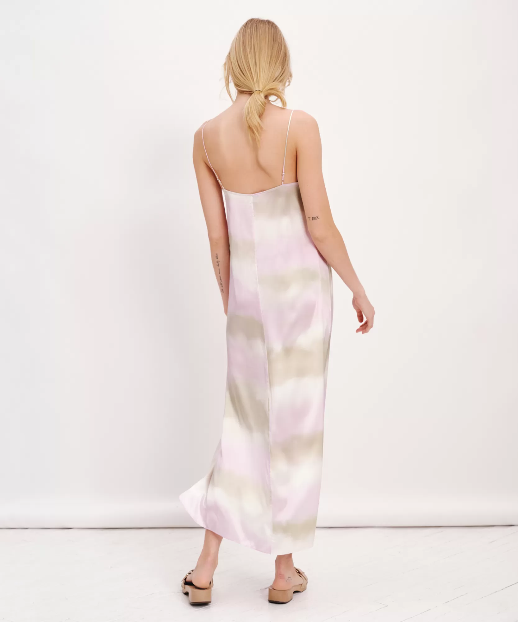 Women ATM Anthony Thomas Melillo Dresses | Silk Charmeuse With Sleeveless Dress -