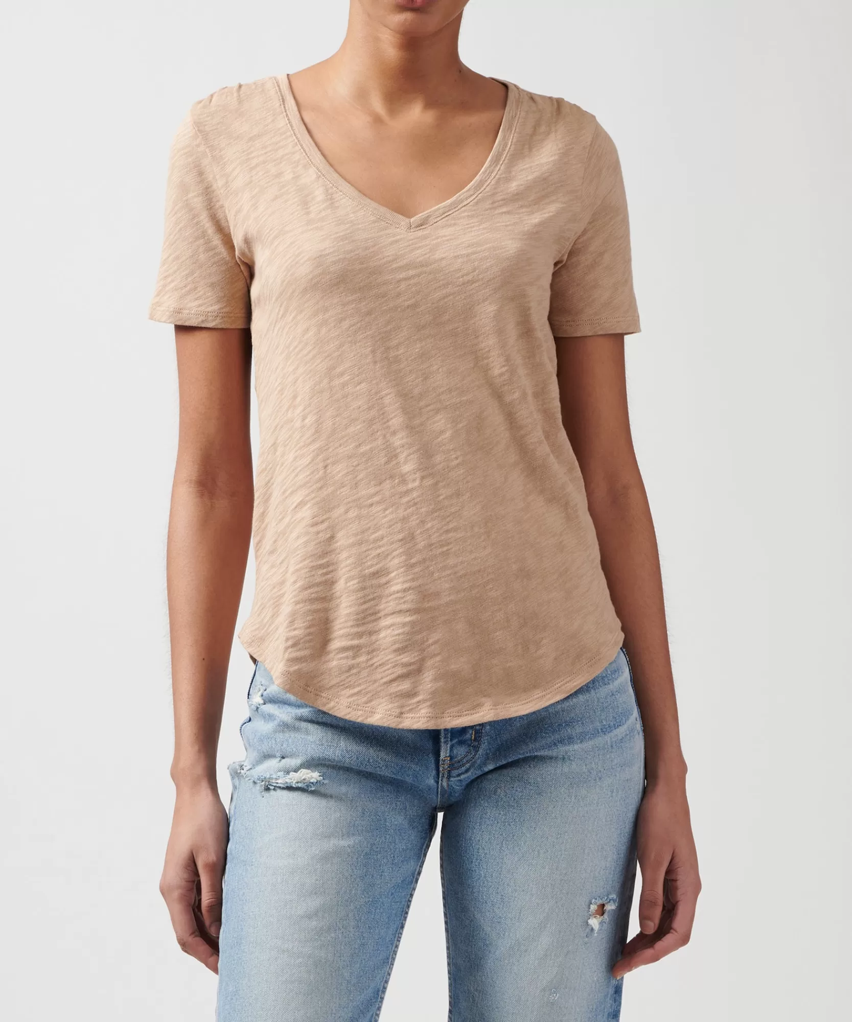 Women ATM Anthony Thomas Melillo Tops & Jersey Shirts | T-Shirts | Slub Jersey Classic V-Neck Tee -
