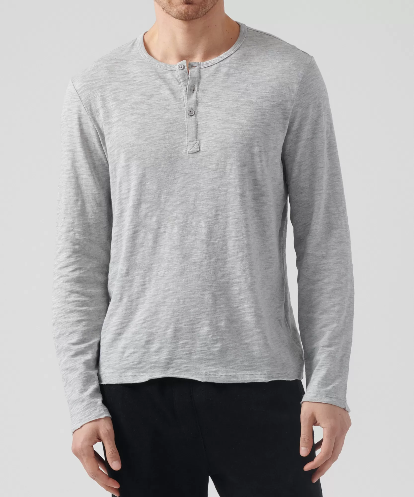 ATM Anthony Thomas Melillo T-Shirts | Slub Jersey Destroyed Wash Henley -