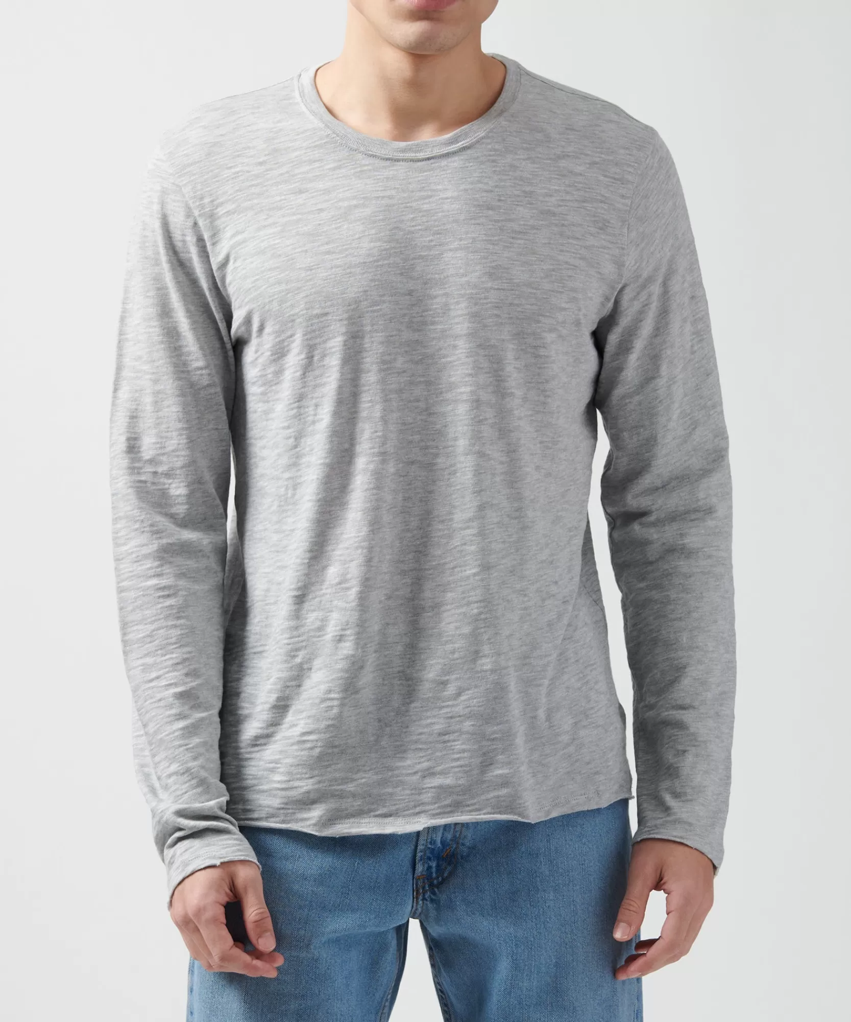 ATM Anthony Thomas Melillo T-Shirts | Slub Jersey Long Sleeve Destroyed Wash Tee -