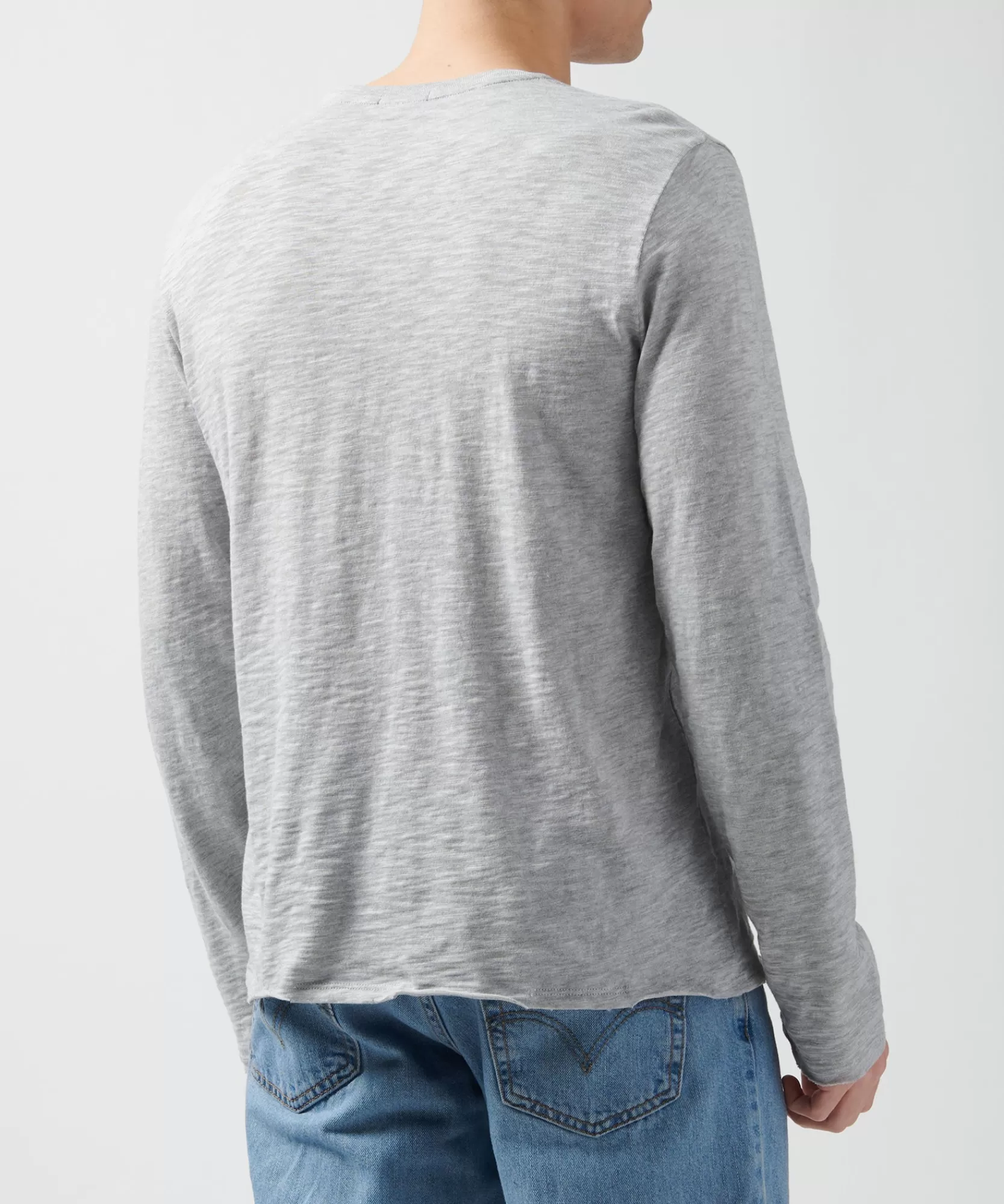 ATM Anthony Thomas Melillo T-Shirts | Slub Jersey Long Sleeve Destroyed Wash Tee -