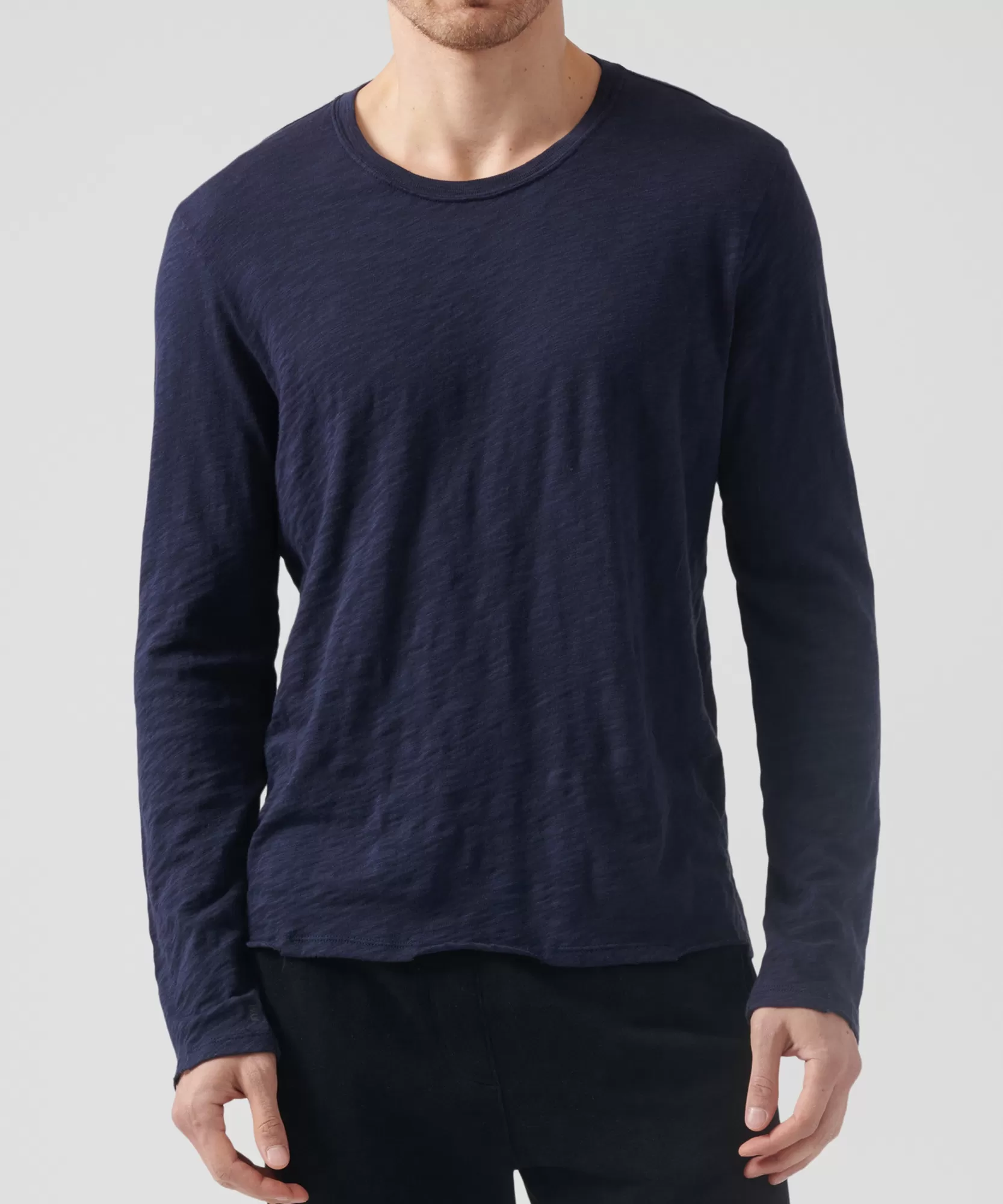 ATM Anthony Thomas Melillo T-Shirts | Slub Jersey Long Sleeve Destroyed Wash Tee -