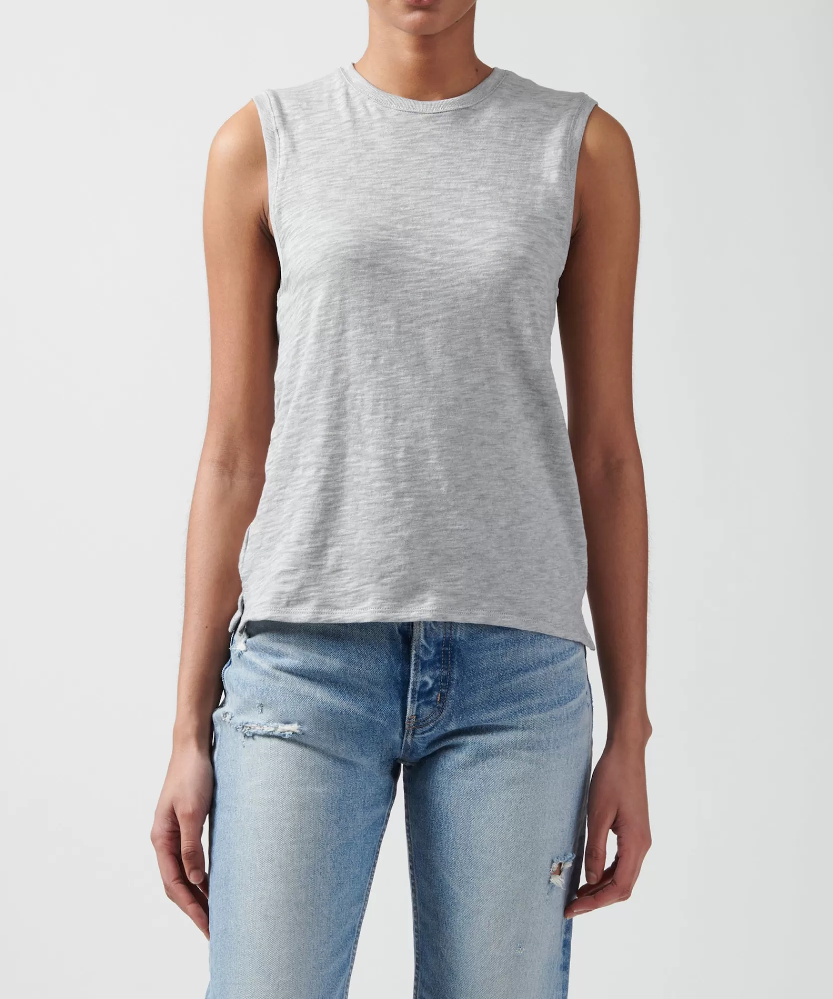 Women ATM Anthony Thomas Melillo Tops & Jersey Shirts | T-Shirts | Slub Jersey Sleeveless Schoolboy Tee -