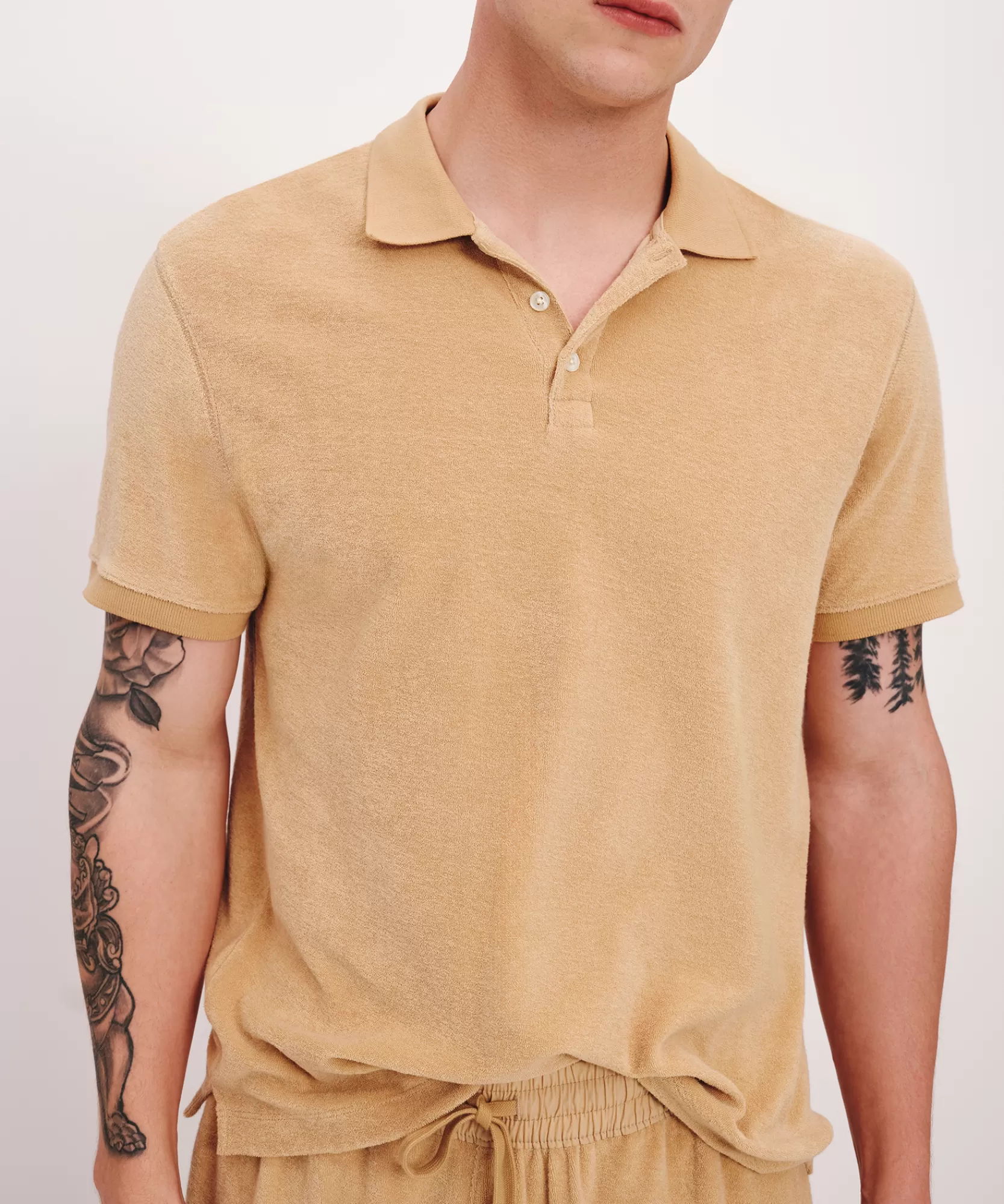 ATM Anthony Thomas Melillo Polo Shirts | T-Shirts | Towel Terry Short Sleeve Polo -