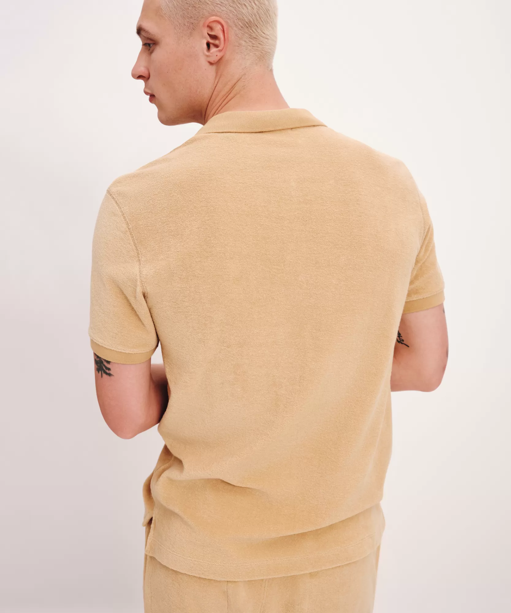 ATM Anthony Thomas Melillo Polo Shirts | T-Shirts | Towel Terry Short Sleeve Polo -